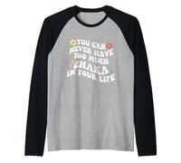 Retro Groovy Non puoi mai Avere Troppo Chakra nella Tua Vita Maglia con Maniche Raglan