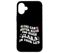Retro Groovy non puoi mai avere troppo CLARA nella tua vita Custodia per iPhone 16 Plus