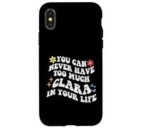 Retro Groovy non puoi mai avere troppo CLARA nella tua vita Custodia per iPhone X/XS