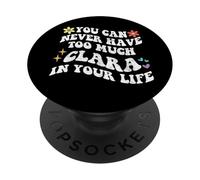 Retro Groovy non puoi mai avere troppo CLARA nella tua vita PopSockets PopGrip Adesivo