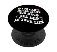 Retro Groovy non puoi mai avere troppo Dee Dee nel tuo PopSockets PopGrip Adesivo