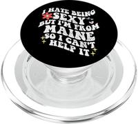 Retro Groovy odio essere sexy ma vengo da Maine State Girl PopSockets PopGrip per MagSafe
