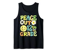 Retro Groovy Peace Out 12th Grade Dodicesimo Grado Ragazze Ragazzi Canotta