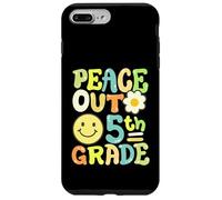 Retro Groovy Peace Out 5th Grade Quinto Grado Ragazze Ragazzi Custodia per iPhone 7 Plus/8 Plus