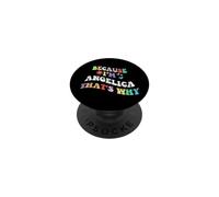 Retro Groovy perché sono Angelica, ecco perché un nome personalizzato divertente PopSockets PopGrip Adesivo