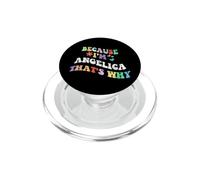 Retro Groovy perché sono Angelica, ecco perché un nome personalizzato divertente PopSockets PopGrip per MagSafe