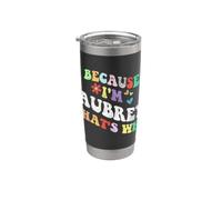Retro Groovy perché sono Aubrey Ecco perché un nome personalizzato divertente Bicchiere termico in acciaio inox doppia parete