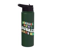 Retro Groovy perché sono Aubrey Ecco perché un nome personalizzato divertente Stainless Steel Insulated Water Bottle
