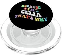 Retro Groovy perché sono Celia, ecco perché un nome personalizzato divertente PopSockets PopGrip per MagSafe