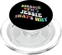Retro Groovy perché sono Jessie, ecco perché un nome personalizzato divertente PopSockets PopGrip per MagSafe