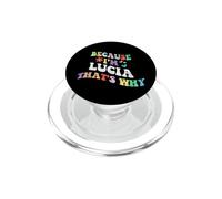 Retro Groovy perché sono Lucia, ecco perché un nome personalizzato divertente PopSockets PopGrip per MagSafe