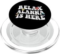 Retro Groovy Relax Alanna Is Here Divertente Festa della Mamma Nome PopSockets PopGrip per MagSafe