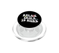 Retro Groovy Relax ERIKA Is Here Funny Mother's Day Nome PopSockets PopGrip per MagSafe