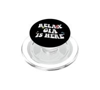 Retro Groovy Relax GIA Is Here Funny Mother's Day Nome PopSockets PopGrip per MagSafe