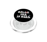 Retro Groovy Relax ISA Is Here Divertente Festa della Mamma Nome PopSockets PopGrip per MagSafe