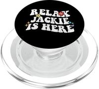 Retro Groovy Relax JACKIE Is Here Funny Mother's Day Nome PopSockets PopGrip per MagSafe