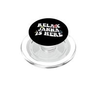 Retro Groovy Relax JANNA Is Here Funny Mother's Day Nome PopSockets PopGrip per MagSafe