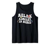 Retro Groovy Relax Kinzley Is Here Funny Mother's Day Nome Canotta
