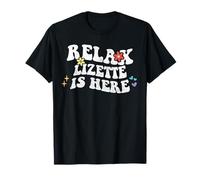 Retro Groovy Relax Lizette Is Here Funny Mother's Day Nome Maglietta