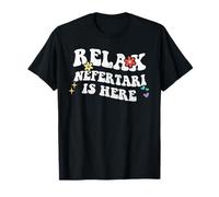 Retro Groovy Relax NEFERTARI Is Here Funny Mother's Day Nome Maglietta