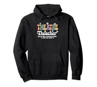 Retro Groovy Teatro Insegnante Dramma Recitazione Stage Arts School Felpa con Cappuccio