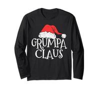 Retro Grumpa Claus Gift Fun Christmas Santa Costume Nonno Maglia a Manica