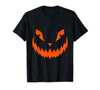 Retro Halloween Zucca Arancione Jack O Lanterna Grinning Face Maglietta