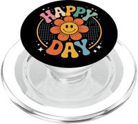 Retro Happy Day Smiling Flower Vintage Groovy 70s PopSockets PopGrip per MagSafe