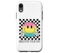 Retro Happy Face Peace Cute Smile Face Illumina il divertimento della giornata Custodia per iPhone XR