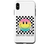 Retro Happy Face Peace Cute Smile Face Illumina il divertimento della giornata Custodia per iPhone XS Max