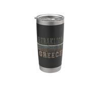Retro Heraklion Grecia Bicchiere termico in acciaio inox doppia parete