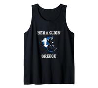 Retro Heraklion Grecia Distressed Grecia Bandiera Canotta