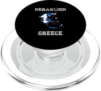 Retro Heraklion Grecia Distressed Grecia Bandiera PopSockets PopGrip per MagSafe