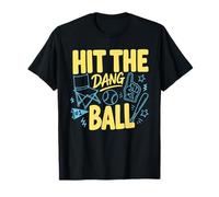 Retro Hit The Dang Ball Divertente Fan del Baseball Maglietta