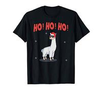 Retro, Ho Ho Ho, Christmas, Santa Group Llama Maglietta