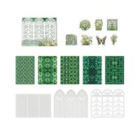 Retro Hollow Fiore Finestra Art Cartoncino Adesivo PET Adesivo per la creazione di biglietti di invito Scrapbooking Abbellimento Antico Decorazione Della Casa Sticker