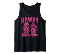 Retro Howdy San Valentino Western Romance Cowgirl Cowboy Cuore Canotta