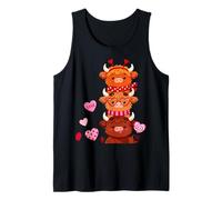 Retro Howdy Western Highland Mucca Valentine Cuore Grafica Canotta