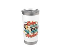 Retro Humor Calm Down We will make it look like an incident Bicchiere termico in acciaio inox doppia parete