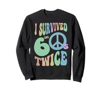 Retro I SURVIVED My SIXTIES TWICE 70° compleanno 60's Vibes Felpa