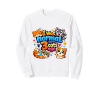 Retro I Was Normal 3 Cats ago Humorous Cat Lovers Owners Felpa
