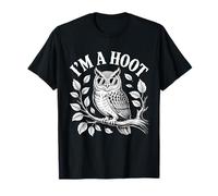 Retro I'm A Hoot Owl Bird Lover Barzellette Sarcastiche Gufo Divertente Maglietta