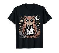 Retro I'm A Hoot Owl Bird Lover Funny Sarcastico Barzellette Maglietta