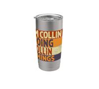 Retro I'm COLLIN Doing COLLIN Things - Divertente scherzo di compleanno Bicchiere termico in acciaio inox doppia parete