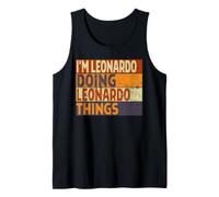 Retro I'm Leonardo Doing Leonardo Things Divertente Scherzo di Compleanno Canotta