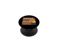 Retro I'm NICHOLAS Doing NICHOLAS Things - Divertente scherzo di compleanno PopSockets PopGrip Adesivo