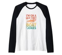 Retro I'm On A Sea-Cret Missione per Barzellette Barche Maglia con Maniche Raglan