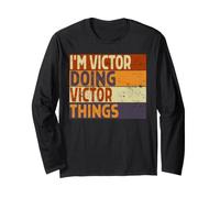 Retro I'm Victor Doing Victor Things - Divertente Scherzo di Compleanno Maglia a Manica