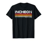 Retro Incheon Corea del Sud Design Coreano Viaggio Souvenir Maglietta