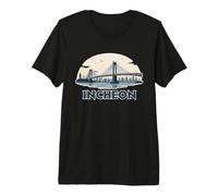 Retro Incheon Paesaggio Vintage Souvenir Maglietta Premium